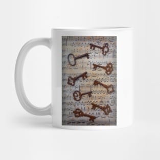 Skeleton Keys With Sheet Music Mug